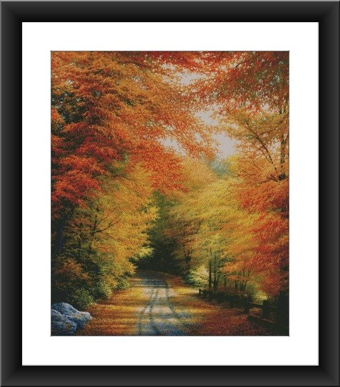 Autumn Landscape PDF Counted Cross Stitch Pattern Landscape Fall ...