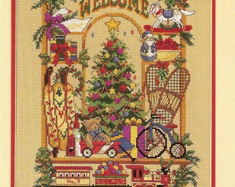Christmas sampler Counted cross stitch pdf pattern Cozy vintage collection Digital cross stitch chart victorian PDF cross stitch pattern
