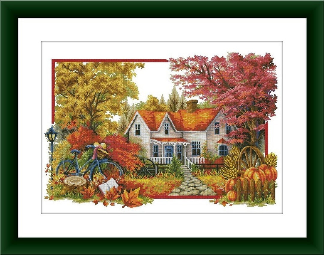 Autumn Garden PDF Cross Stitch Pattern Flavours of Autumn Digital Cross ...