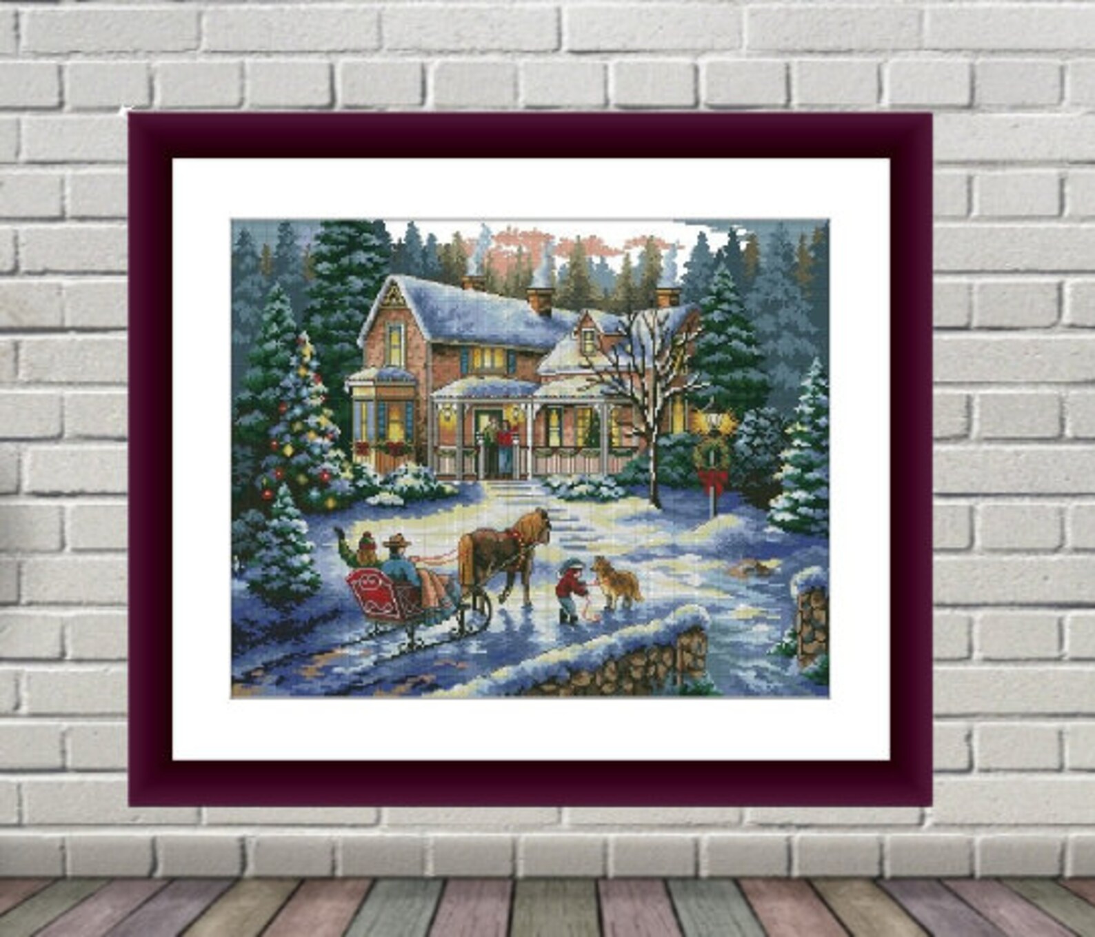 Christmas Holidays Counted Cross Stitch Pattern Christmas - Etsy