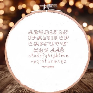 Alphabet Counted cross stitch pattern pdf abc stocking Digital cross stitch chart alphabet sampler cross stitch pattern ABC chart