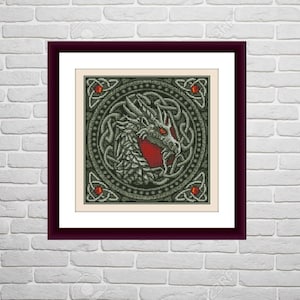 Dragon PDF Counted cross stitch pattern Fantasy Castle Digital cross stitch chart Castlecross stitch pattern dragon needlepoint chart