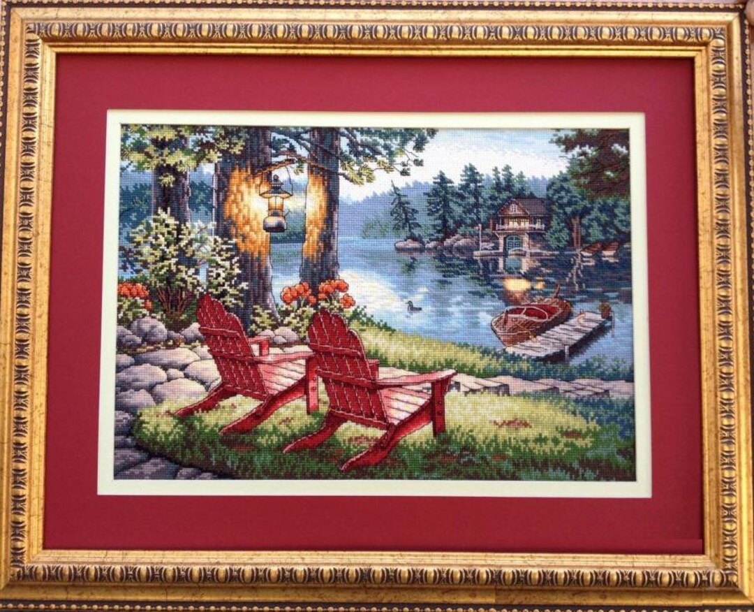Woodland Cabin PDF Counted Cross Stitch Pattern Forest Cottage Digital ...