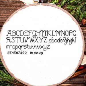 Alphabet Counted cross stitch pattern pdf abc stocking Digital cross stitch chart alphabet sampler cross stitch pattern ABC chart