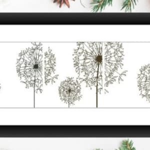 Dandelion Flower PDF Counted cross stitch pattern monochrome Digital cross stitch chart modern Still life cross stitch pattern