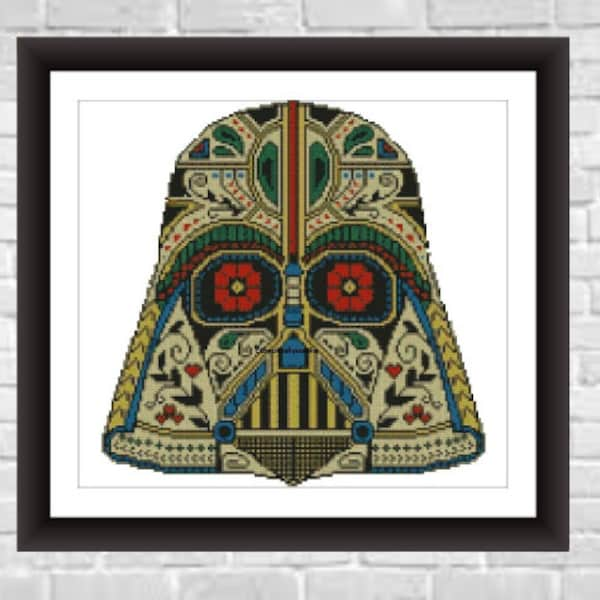 Darth Vader PDF Counted cross stitch pattern Star Wars Digital cross stitch chart Cinema cross stitch pattern