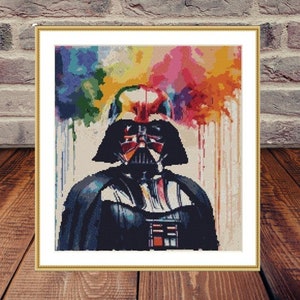 Darth Vader PDF Counted cross stitch pattern Star Wars Digital cross stitch chart Cinema cross stitch pattern