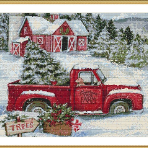Weihnachtsabend Weihnachtsdorf Kreuzstichmuster Urlaub Weihnachtsdekoration Weihnachtsengel Weihnachtsbaum PDF Kreuzstichmuster