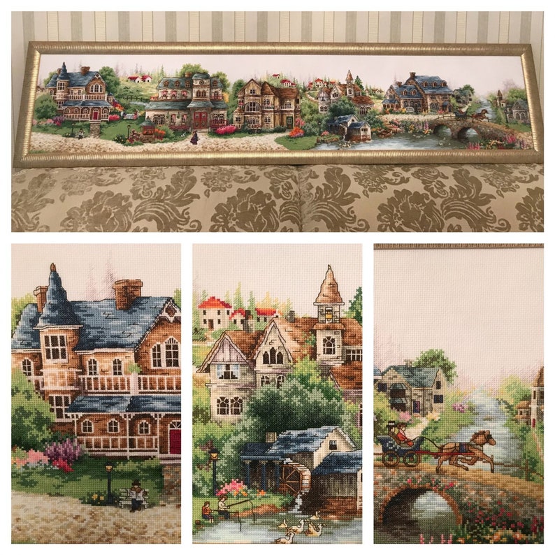 Victorian Village Counted Cross Stitch Pdf Pattern Cottage Etsy UK