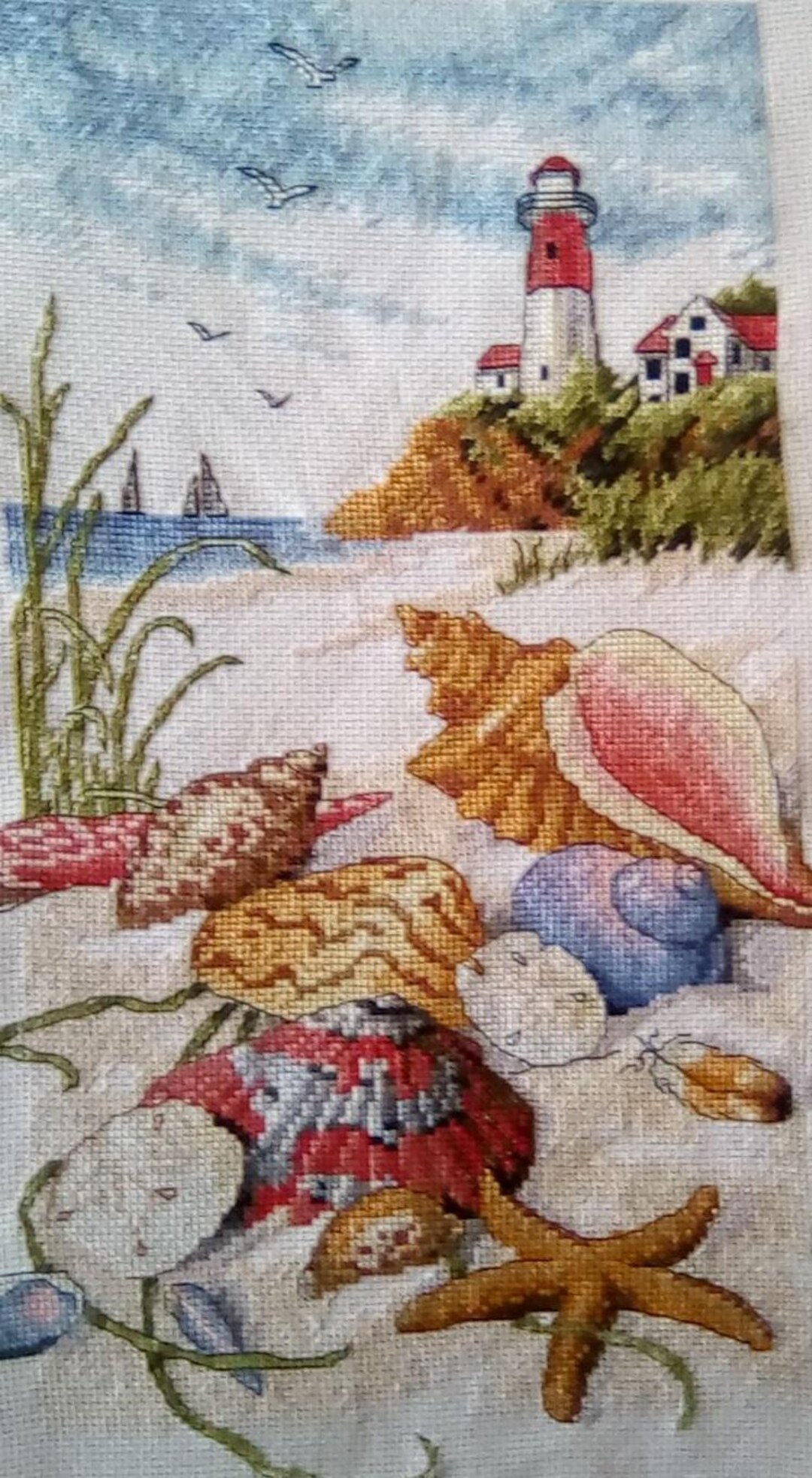 Seaside Treasures Lighthouse PDF Counted Cross Stitch Pattern Landscape ...