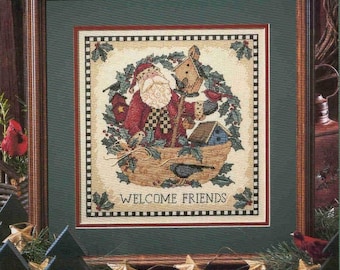 Powitanie Świętego Mikołaja PDF Wigilia Świętego Mikołaja PDF Wzór do haftu krzyżykowego Scena świąteczna Cyfrowy schemat haftu krzyżykowego Boże Narodzenie schemat PDF