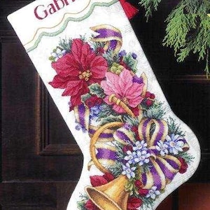 Christmas Joy Stocking PDF Counted cross stitch pattern Christmas Digital cross stitch chart Nativity PDF cross stitch pattern