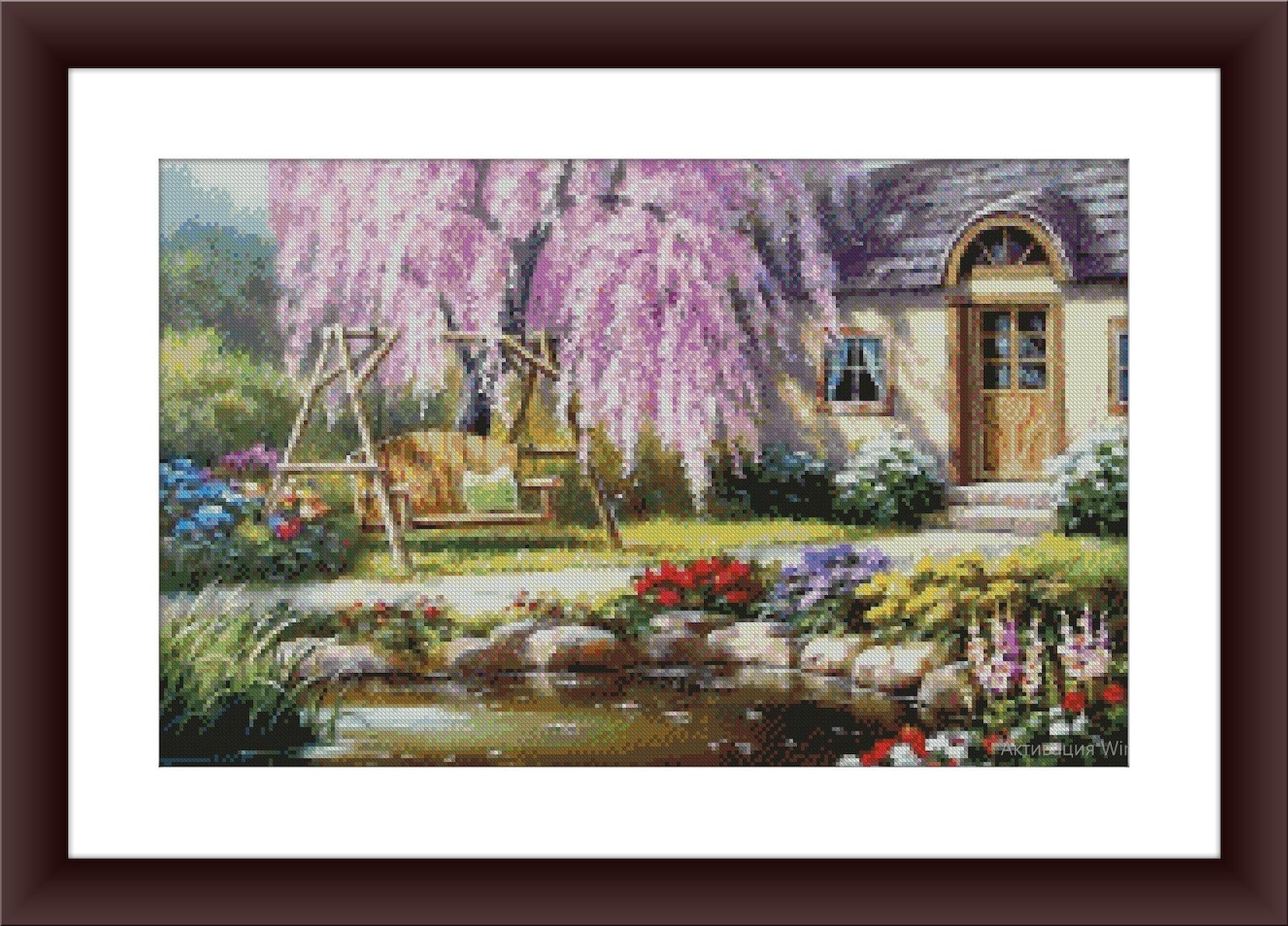 Japanese Garden Counted Cross Stitch Pdf Pattern Japanese | Etsy