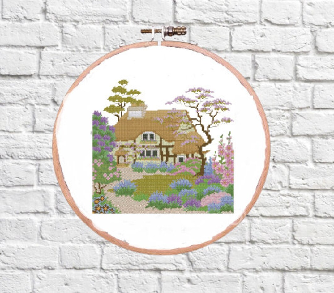 Beautiful Cottage Counted Cross Stitch Pdf Pattern Village - Etsy