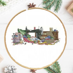 Sewing sampler Counted cross stitch pattern pdf Fashion Digital cross stitch chart Vintage fashion sampler cross stitch pattern cross stitch