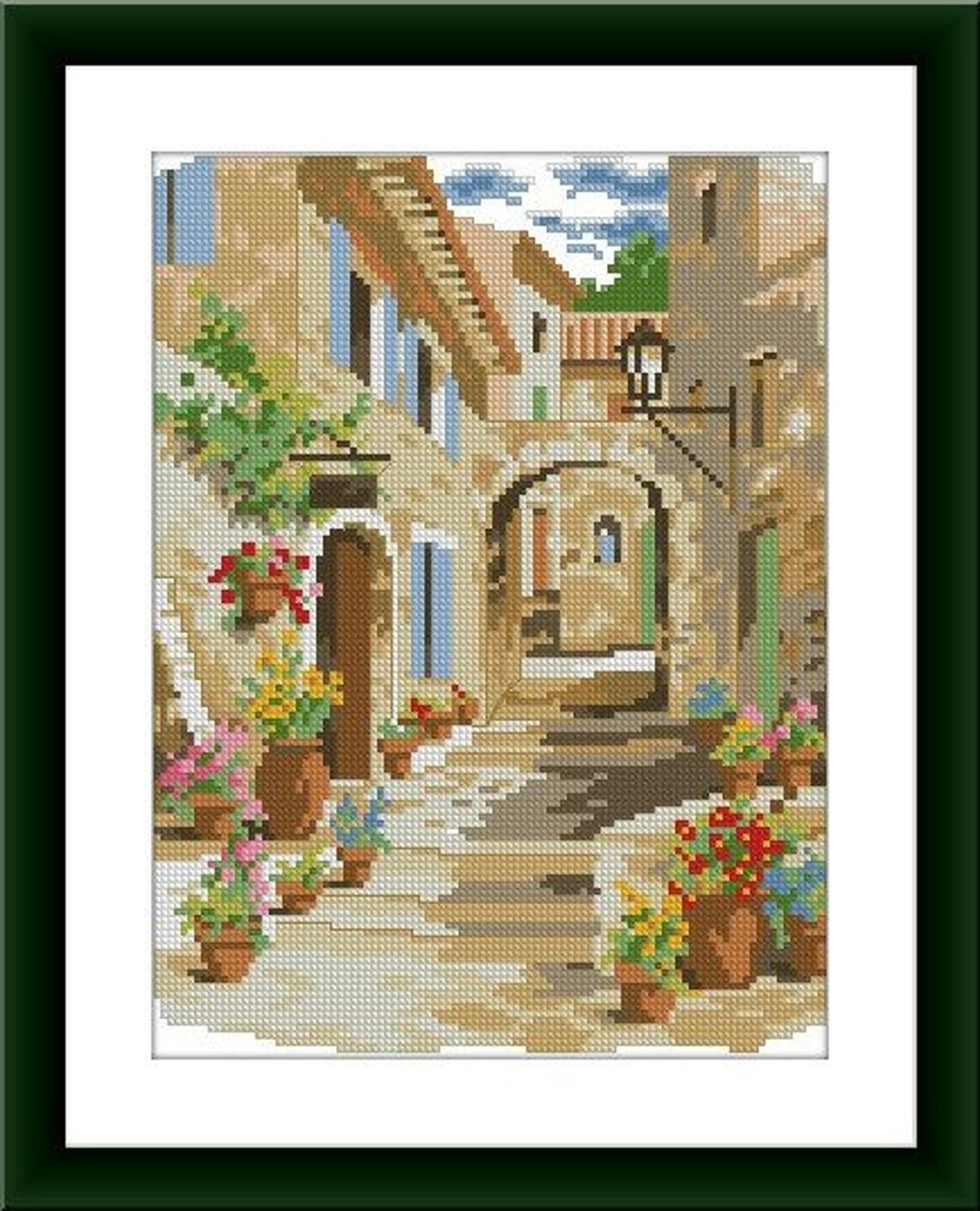 Italy Counted cross stitch pattern İtaly Digital cross stitch Etsy