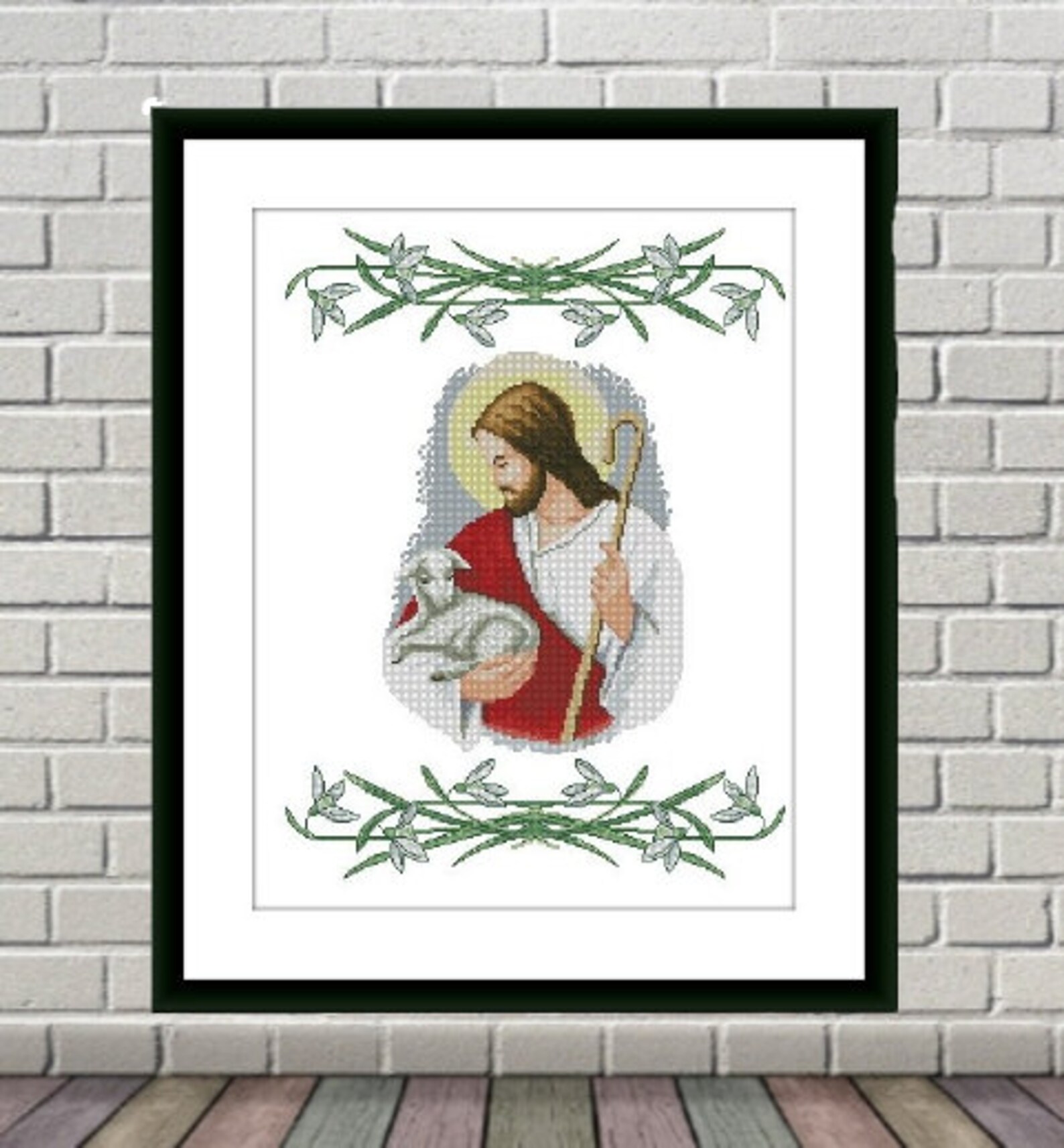 Jesus Easter Counted Cross Stitch Pattern Easter Catholic Etsy