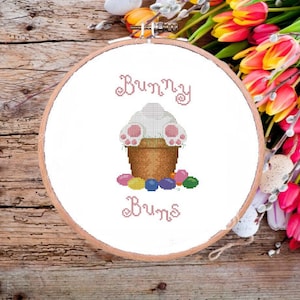 Easter bunny Counted cross stitch pattern easter eggs and flowers cross stitch chart vintage cross stitch pattern easter needlepoint chart