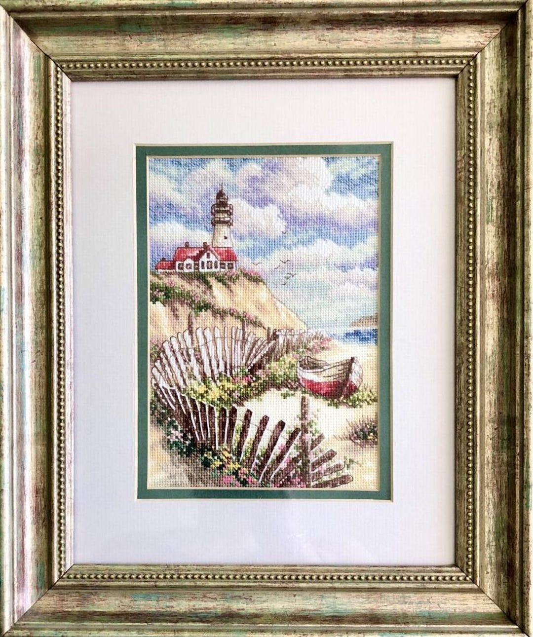 Scenic Lighthouse PDF Counted Cross Stitch Pattern Landscape Digital ...