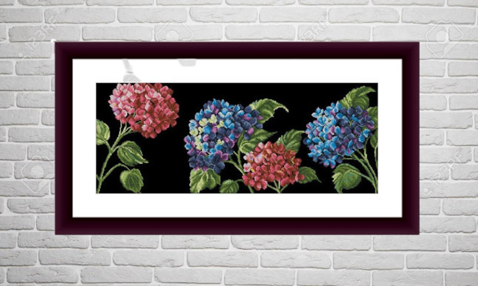 Hydrangea Cross Stitch Pattern PDF Botanical Modern Digital | Etsy