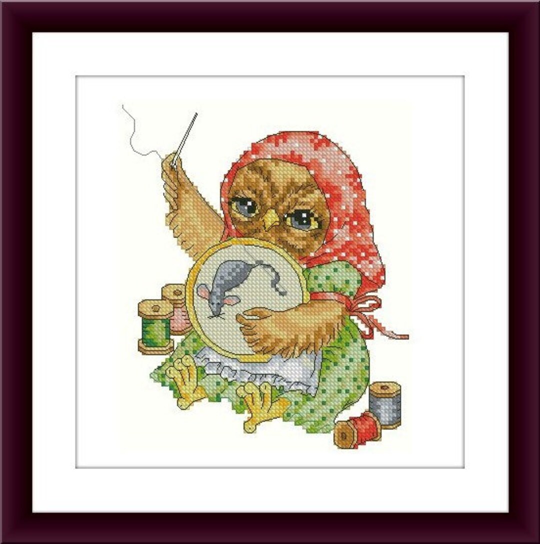 Owl Stitcher Bird PDF Counted Cross Stitch Pattern Fantasy Birds ...