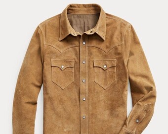 blue suede trucker jacket