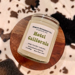 Hotel California | 8 oz candle jar | 100% soy wax