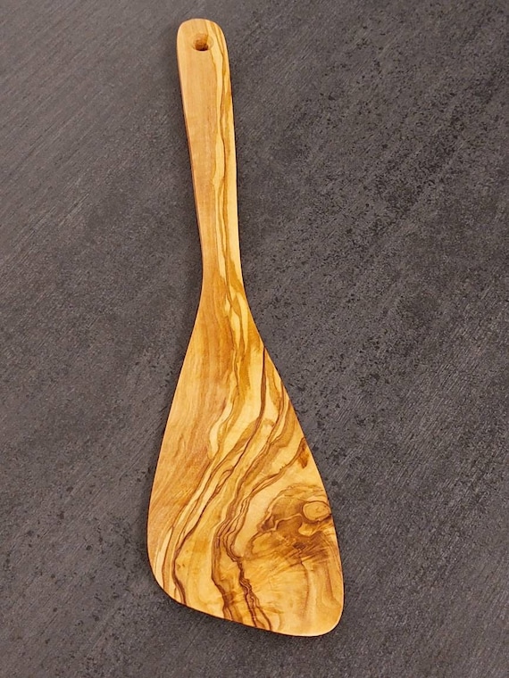 Left-handed Spatula Made of Olive Wood 30 Cm, Roast Turner, Kitchen Utensils,  Kitchen Utensils Handmade 