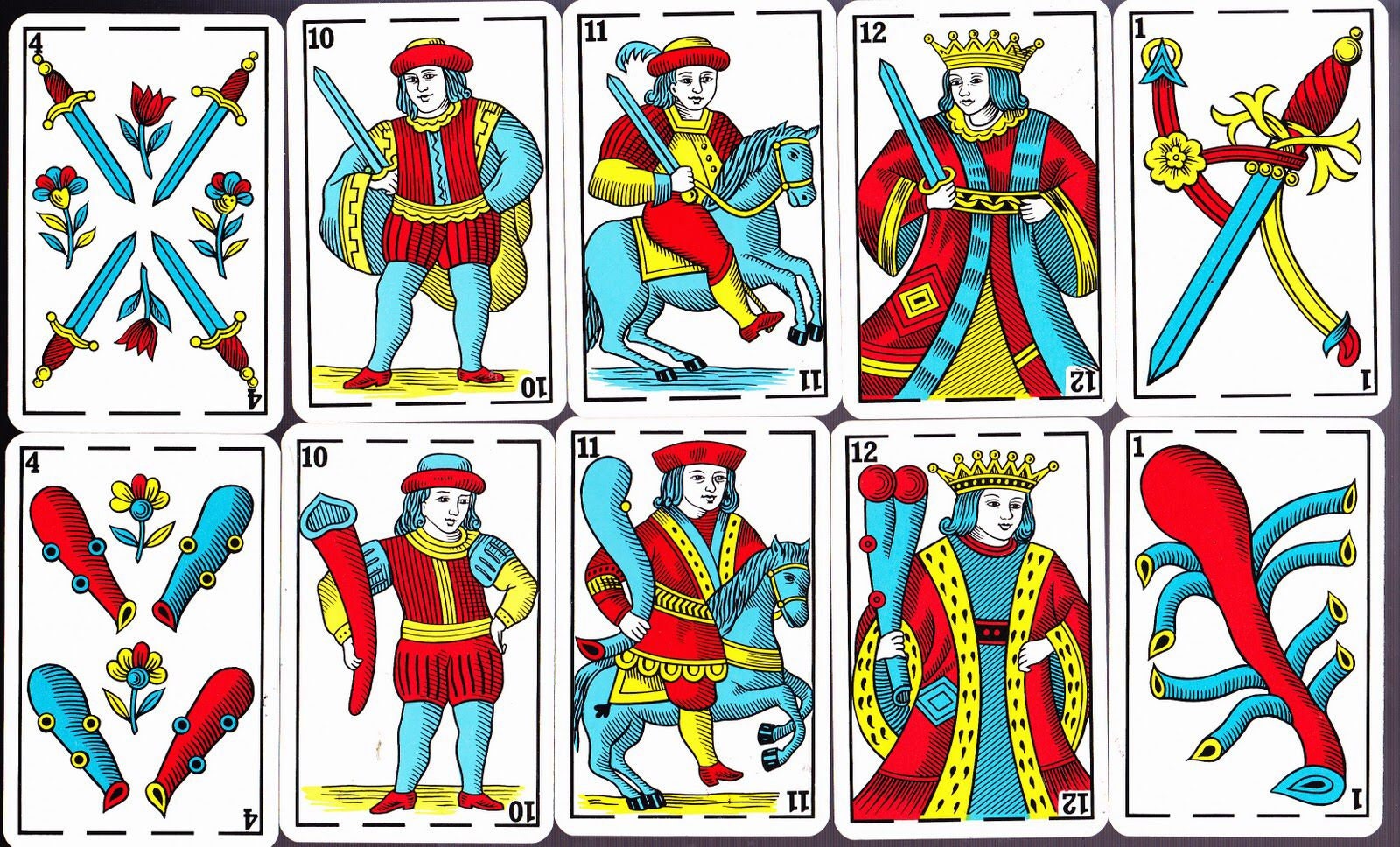 Traditional Original Moroccan Playing Cards, 40 Cards, Moroccan Carta