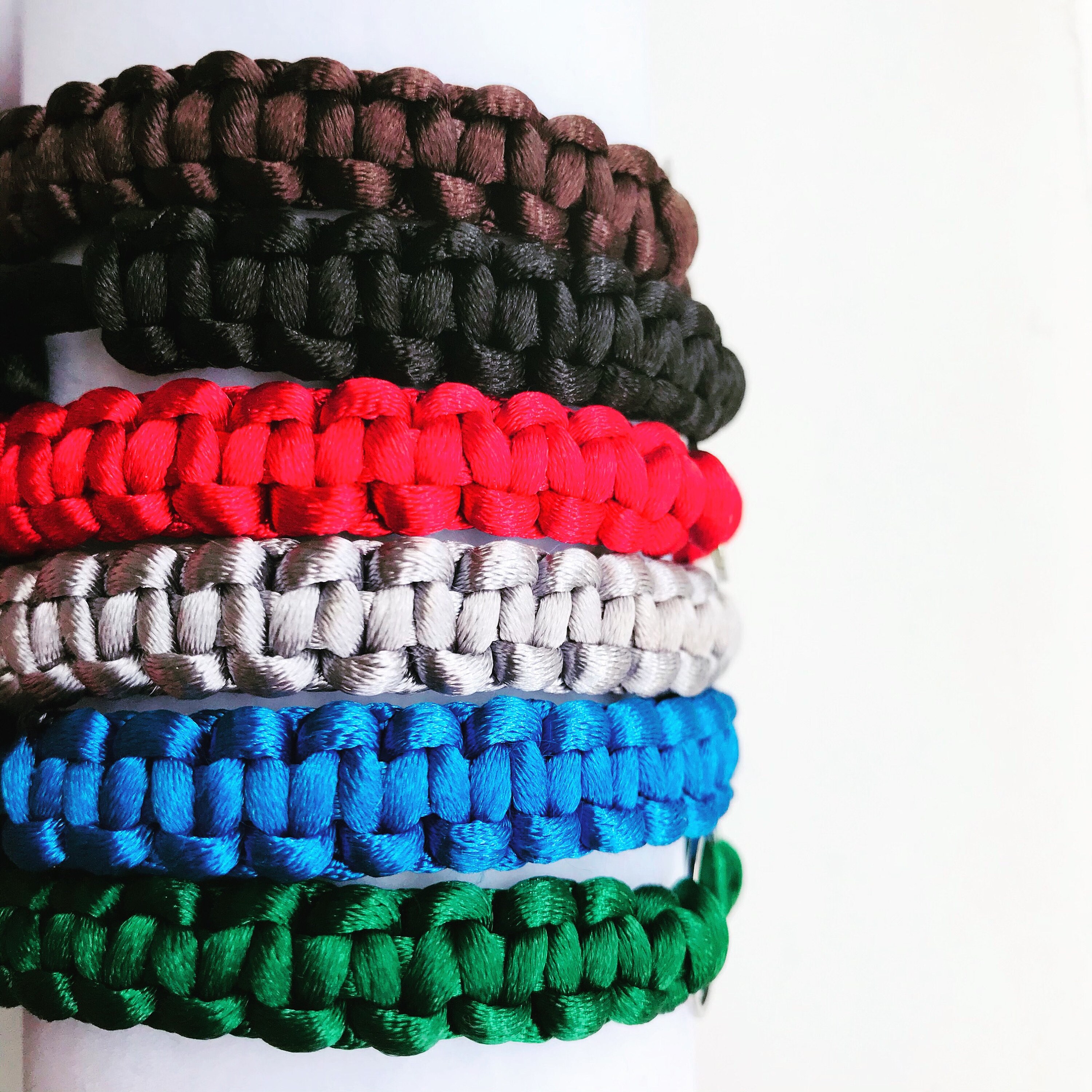 Square Knot Adjustable Bracelet with Stainless Steel Circle Etsy