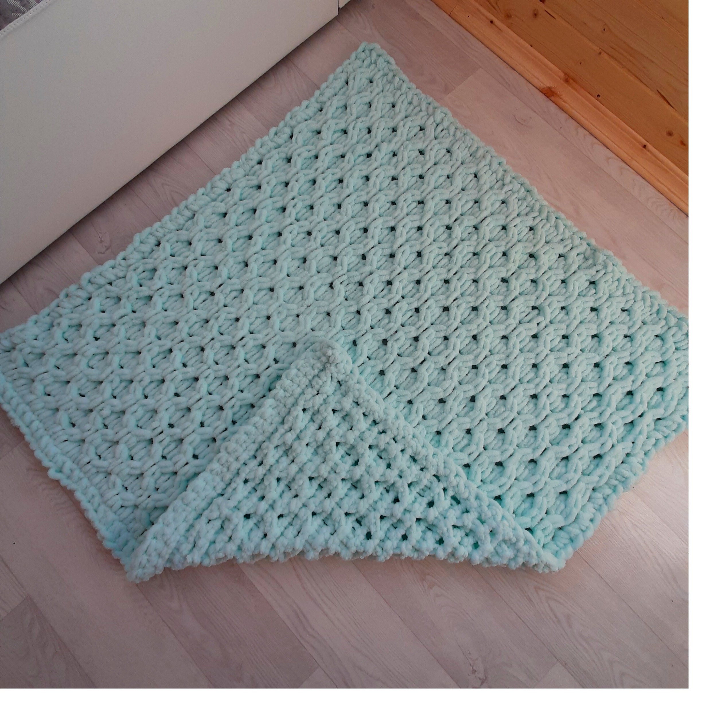 Babydecke kariert Gestrickte Decke für Neugeborenen | Etsy