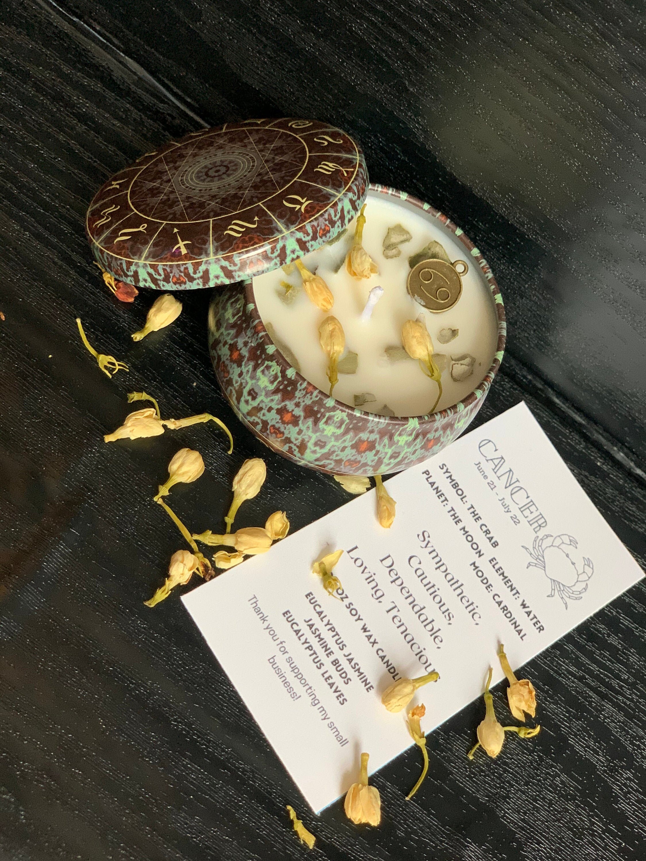 Mini Zodiac Soy Wax Candle Cancer | Cancer Birthday Gift Just Because…