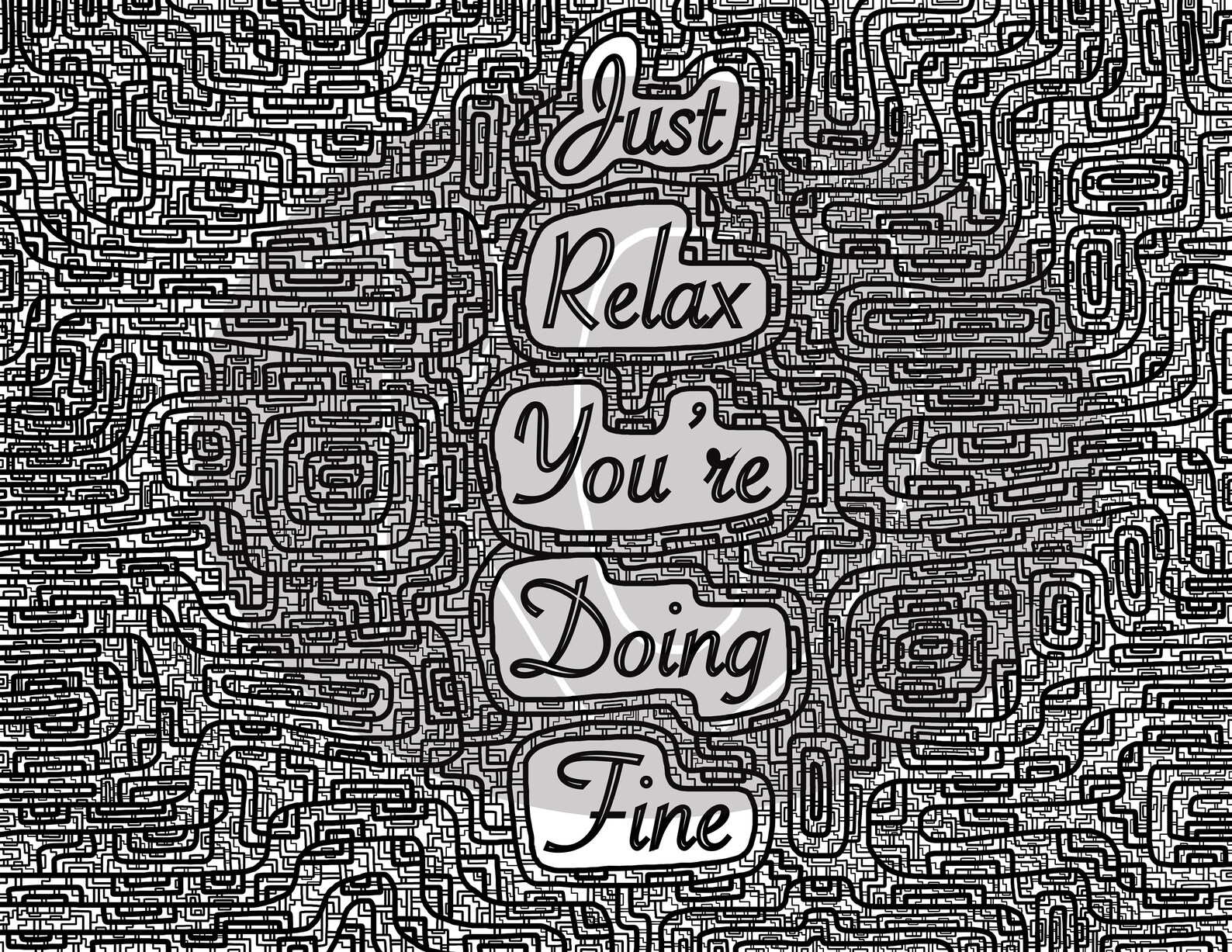 Just Relax Youre Doing Fine Phish Inspired Coloring Page | Etsy