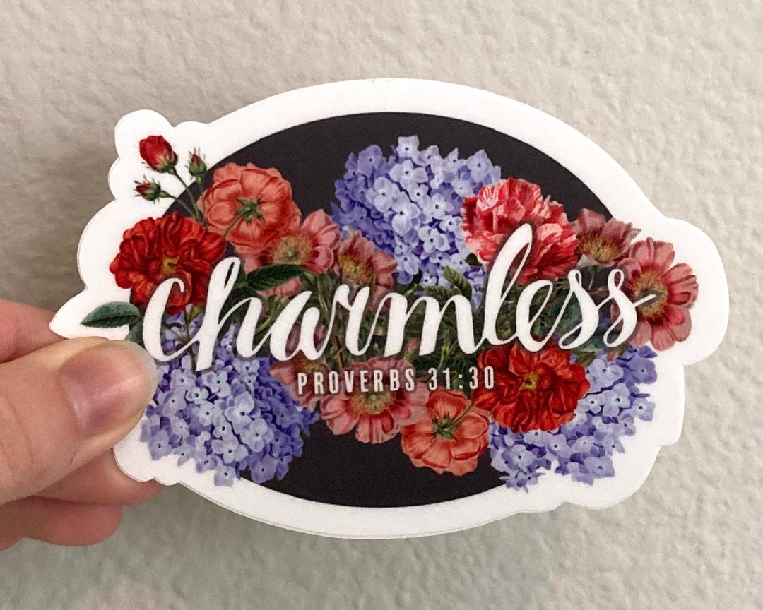 Proverbs 31 Sticker, Bible Verse Sticker, Flower Sticker, Floral ...