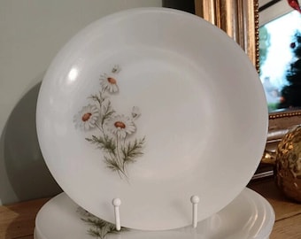 Lot1 De 6 Assiettes Creuses Arcopal Vintage France D 21,5 Cm Fleurs Oranges Imgx500 6848