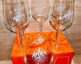 APEROL SPRITZ Campari Milano vintage glasses - Made in Italy aperitif - Luca Trazzi design