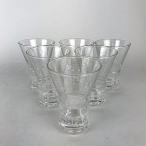 Set of 6 Campari Milano Vintage Glasses - Aperitif Tumbler Made in Italy