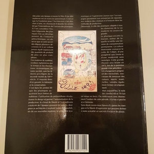 May include: A book cover with a black background and a barcode on the bottom. The book cover features a colorful illustration of a map with the text "LE-100" in the center. The text on the cover discusses the history of plastics and their impact on society.