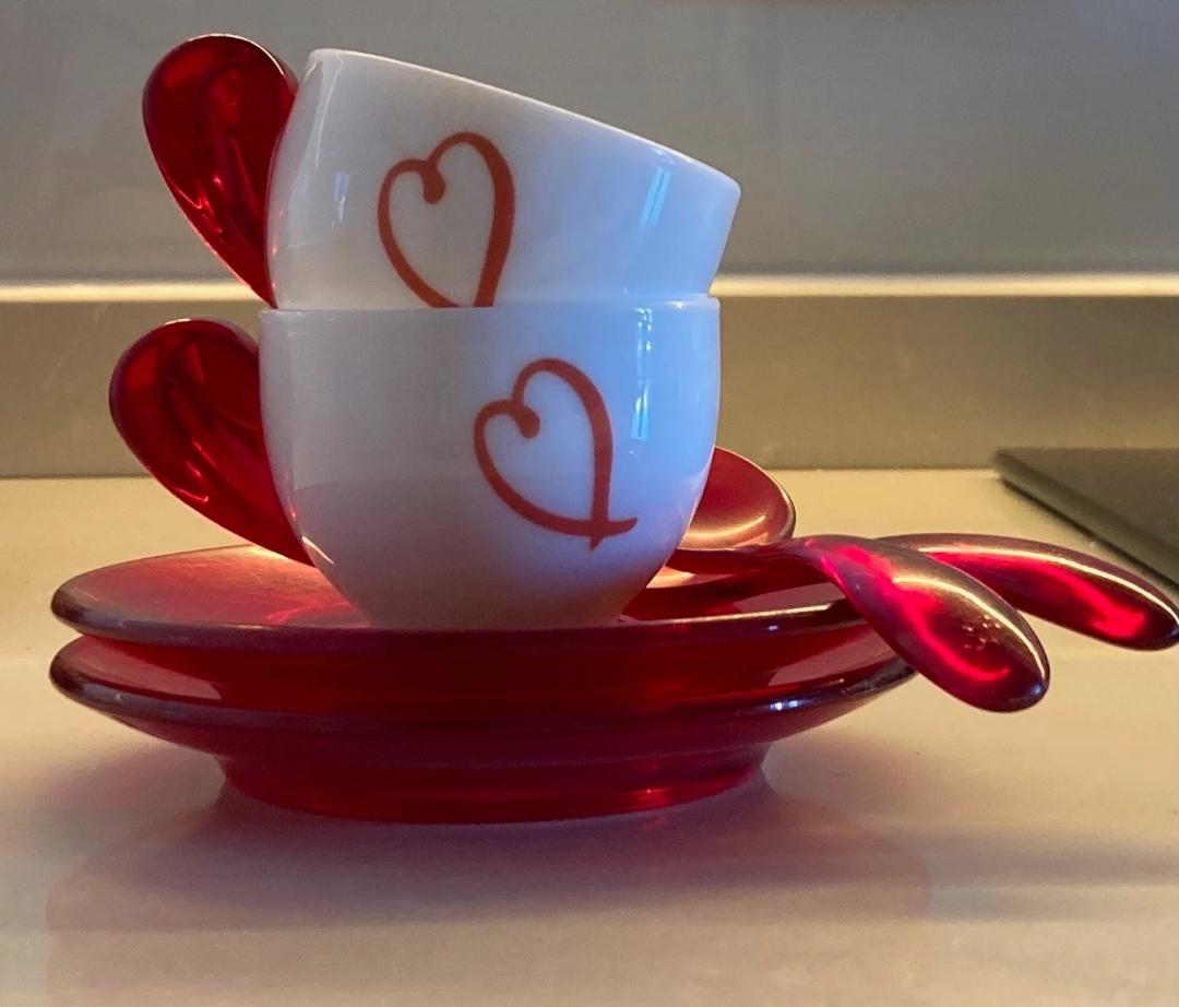 Set 6 Cucchiaini Fratelli Guzzini Belle Epoque - Design Vintage, Rosso, Made In Italy - Foto 7