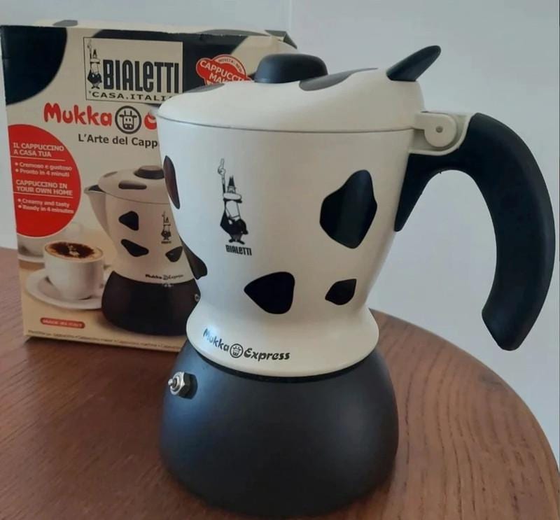 BIALETTI Mukka Express 2 Cups Used Cappuccino Machine Maker Made
