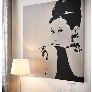 IKEA Pjatteryd – Canvas Painting Audrey Hepburn – 90 X 90 Cm - Etsy