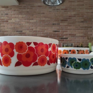 ARCOPAL Set mit 3 Schüsseln, Lotus-Kollektion – Vintage-Design aus den 70er Jahren, hergestellt in Frankreich