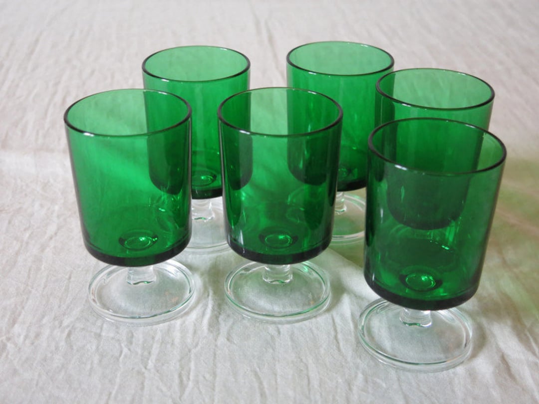 Lot 6 Verres Orange Jaune Carré Seventies Orangeade Italy Lot 6 Verres Orange Jaune Carré Seventies Orangeade Italy