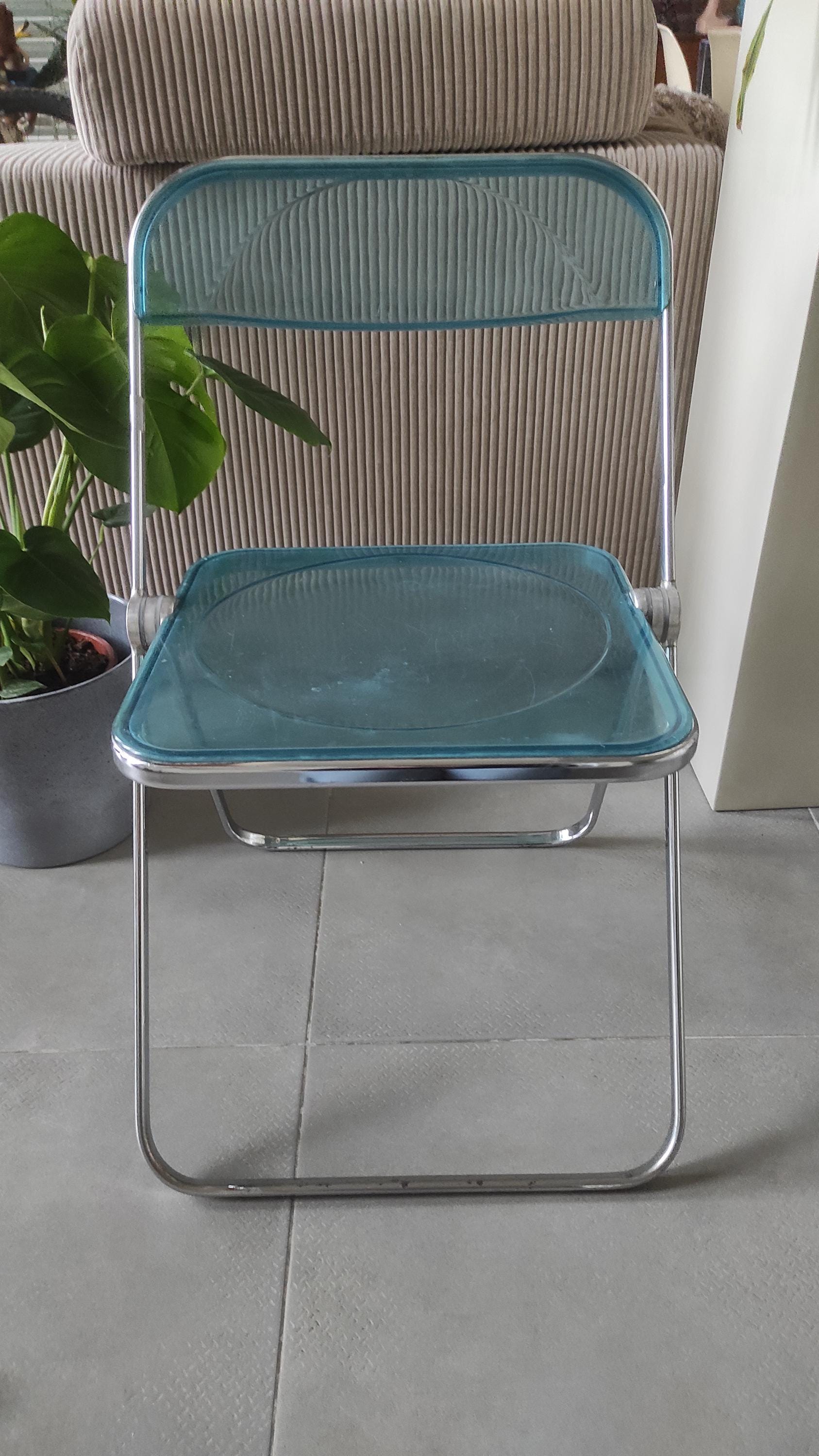 Plia Chair Gian Carlo Piretti for Anonima Castelli (light Blue