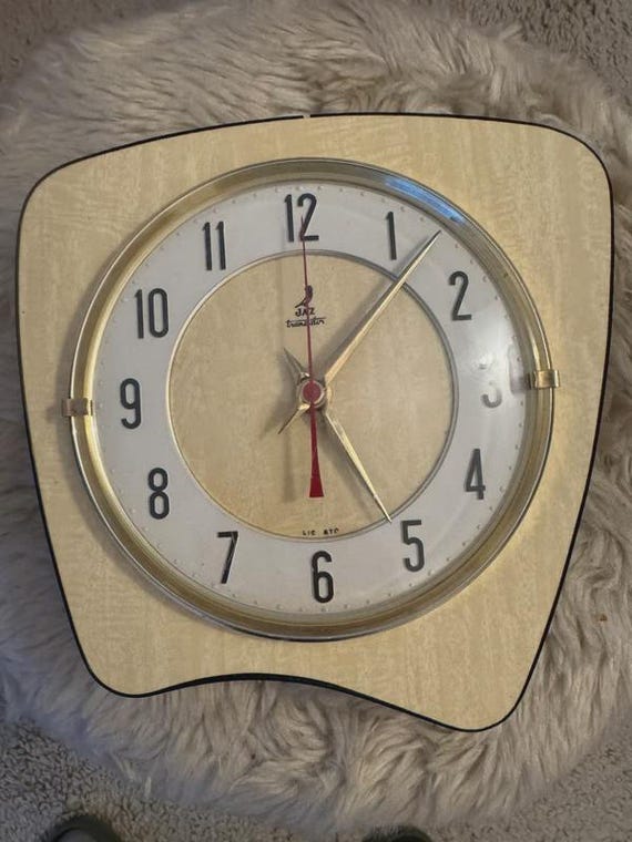 1960年代のJAZヴィンテージ壁掛け時計 - フランス製のレトロなデザイン