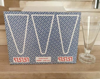Set of 6 Campari Milano glasses vintage Greek model - Aperitif tumbler Made in Italy - limited edition Thun Design - for Alessi