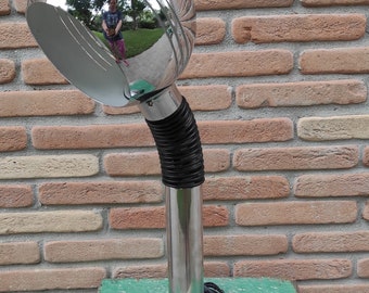 TARGETTI テーブルランプ - 1970 年代のクロームデザイン - ホームデコレーション ミッドセンチュリー スペースエイジ ヴィンテージ イタリア