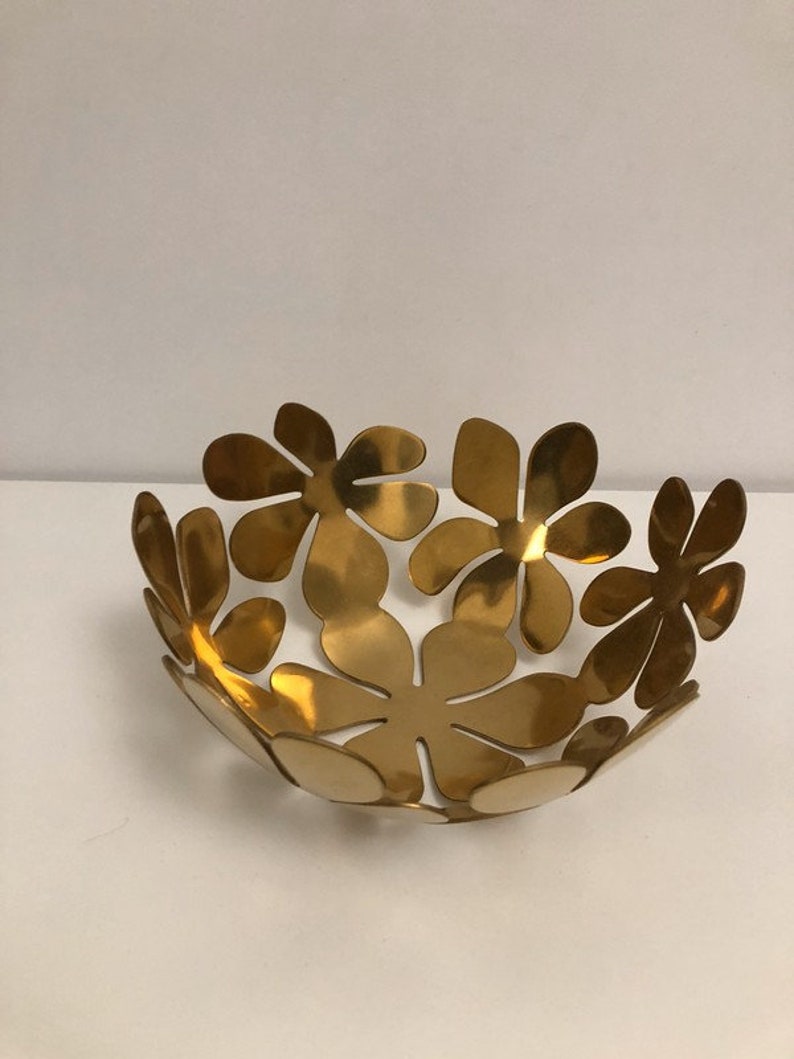 IKEA Basket Fruit Bowl Gold Color Design by Monika Mulder Etsy