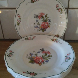 ARCOPAL 6 soup plates - Ronsard collection - vintage design from the 70s Made in France