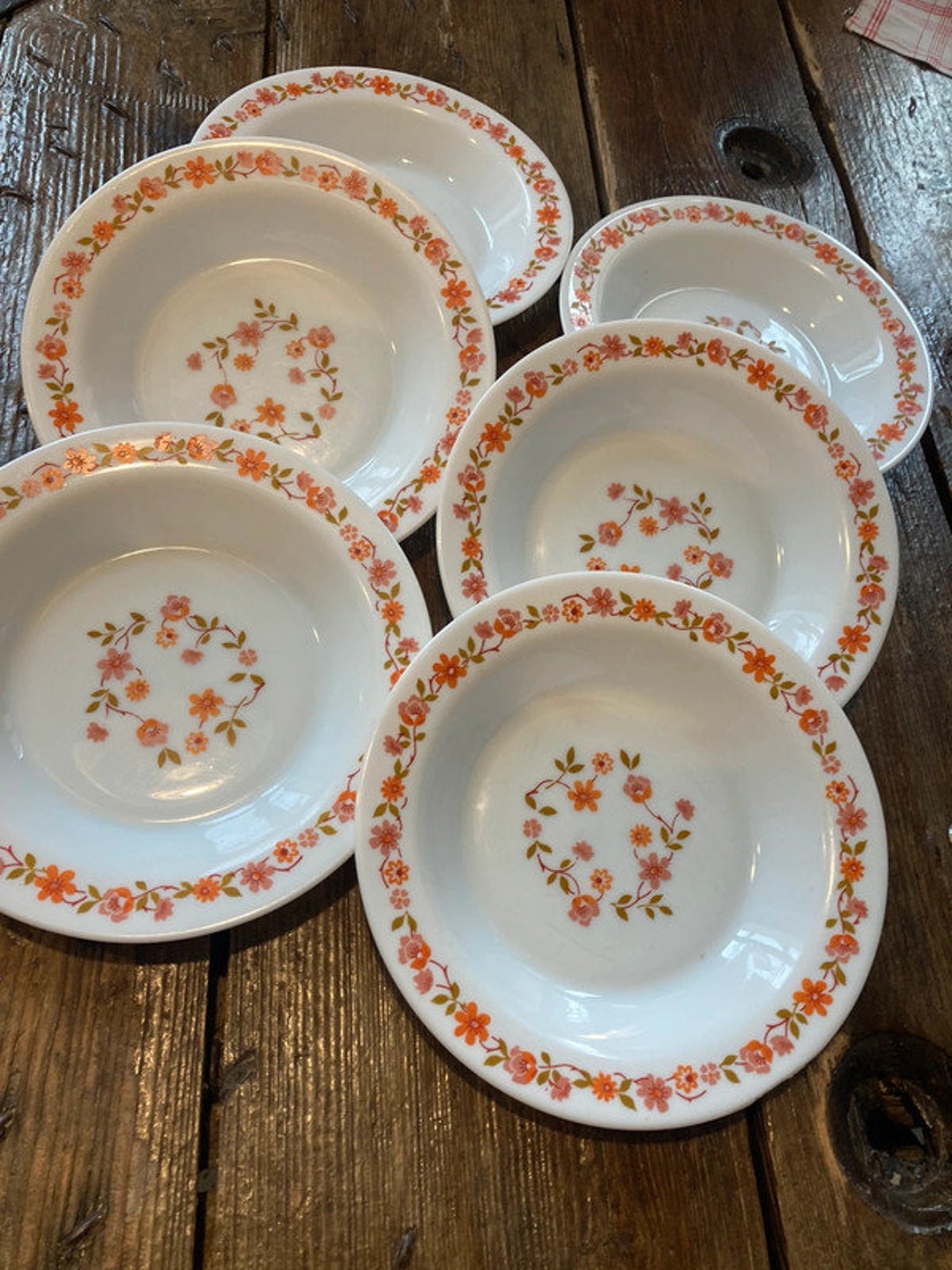 Arcopal Lot de 6 assiettes à dessert vintage estampillée Chambourcy - Made in France - France